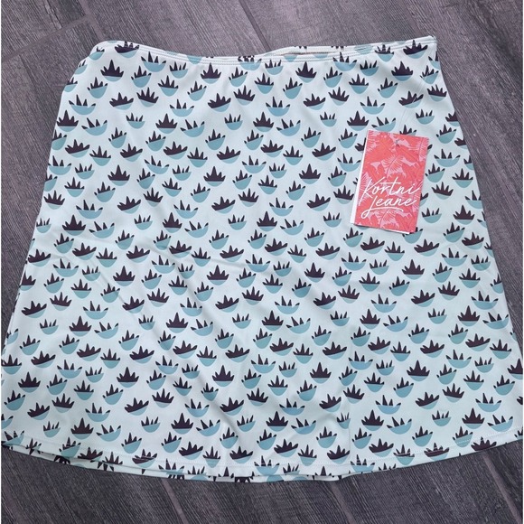 Kortni Jeane Swim Skirt Bottoms Size Large NWT Mint Aloe‎ - Picture 1 of 4